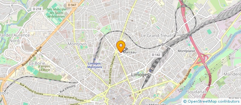 localisation de l'entreprise LA BOUCHERIE MADINA à LIMOGES
