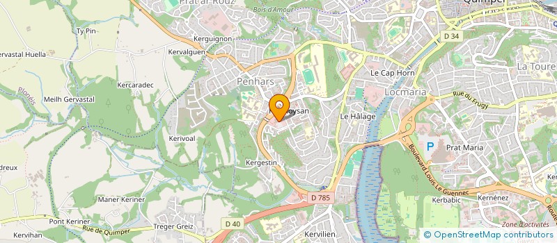 localisation de l'entreprise LA BOUCHERIE QUIMPEROISE à QUIMPER