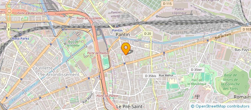 localisation de l'entreprise LA BOUCLE à PANTIN
