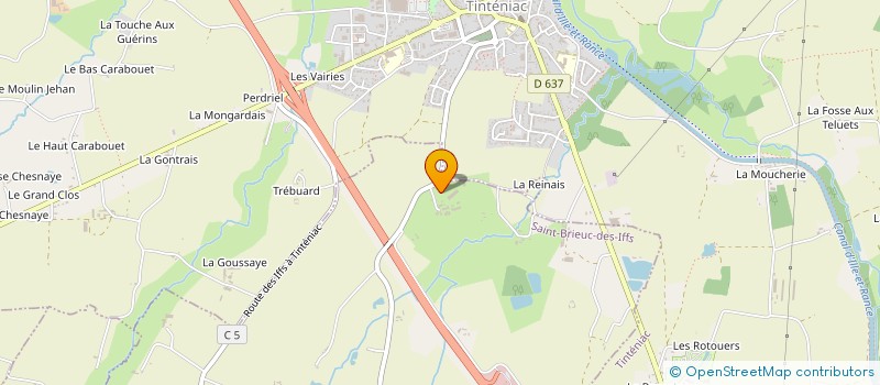 localisation de l'entreprise LA BOUDRAIS à SAINT-BRIEUC-DES-IFFS