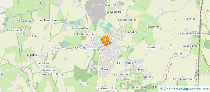 localisation de l'entreprise LA BOUGEOTTE 44  SUCE-SUR-ERDRE