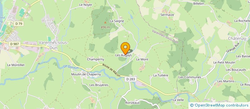 localisation de l'entreprise LA BOUGIE PERLEE à VARENNES-SOUS-DUN