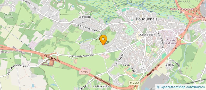 localisation de l'entreprise LA BOUGUINIERE à BOUGUENAIS