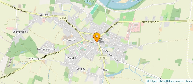 localisation de l'entreprise LA BOUL'ANGE à SANDILLON