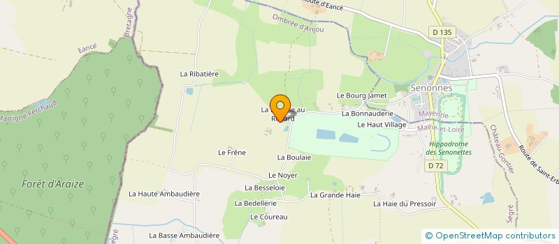 localisation de l'entreprise LA BOULAIE AU RENARD à OMBREE D'ANJOU