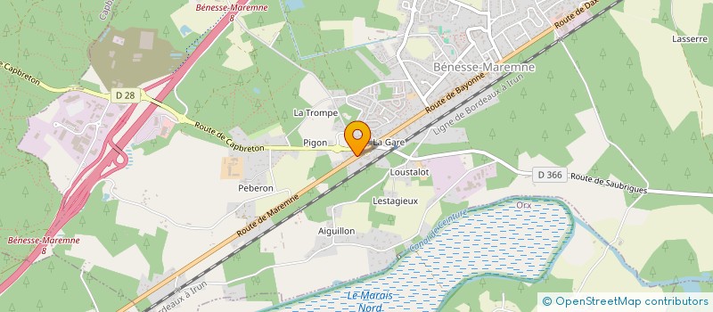 localisation de l'entreprise LA BOULANG DRIVE à BENESSE-MAREMNE