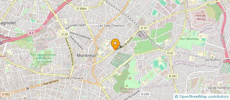 localisation de l'entreprise LA BOULANG JJ à MONTREUIL