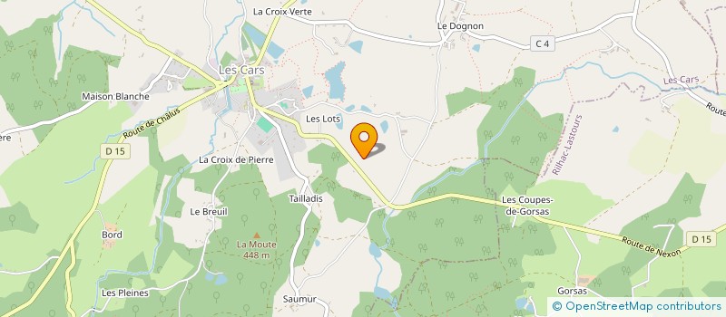 localisation de l'entreprise LA BOULANGE à LES CARS