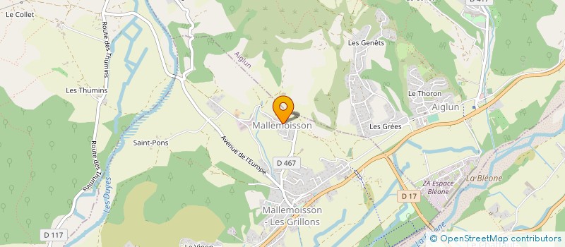 localisation de l'entreprise LA BOULANGE  MALLEMOISSON