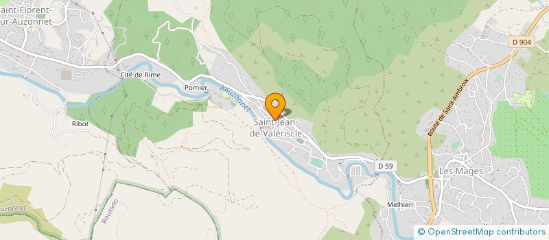 localisation de l'entreprise LA BOULANGE  SAINT-JEAN-DE-VALERISCLE