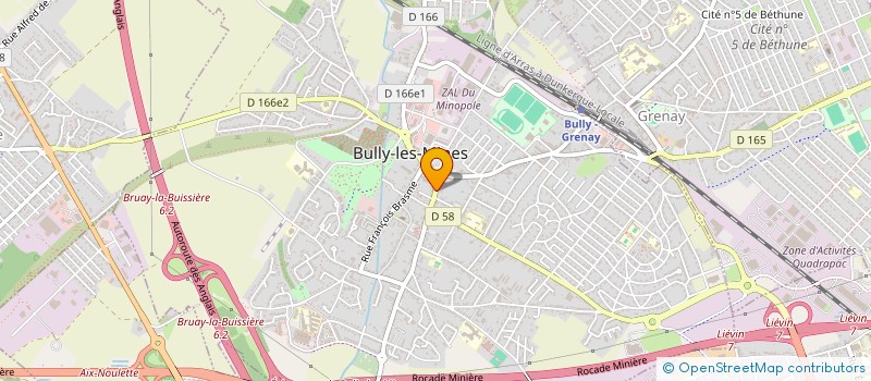 localisation de l'entreprise LA BOULANGE  BULLY-LES-MINES