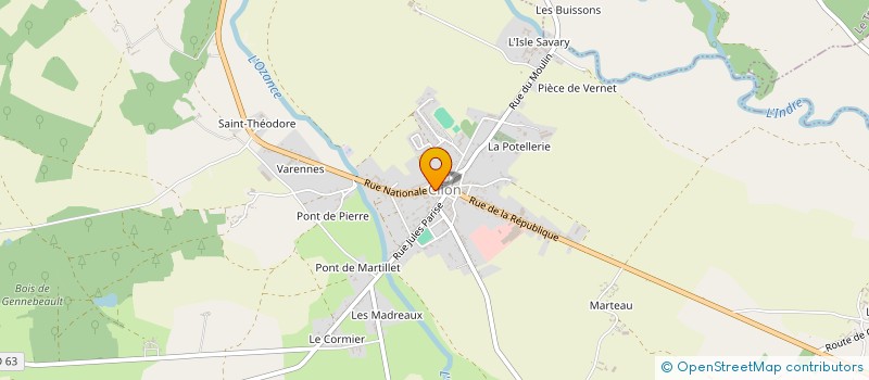 localisation de l'entreprise LA BOULANGE RIBREAU à CLION