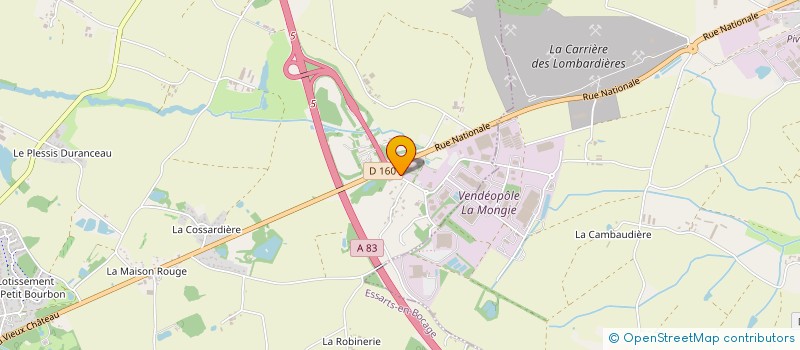 localisation de l'entreprise LA BOULANGERE & CO à ESSARTS-EN-BOCAGE