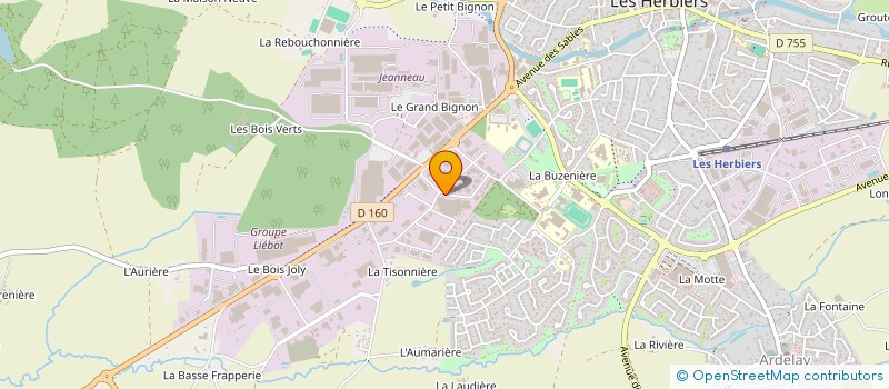 localisation de l'entreprise LA BOULANGERE PROJET 2 à LES HERBIERS