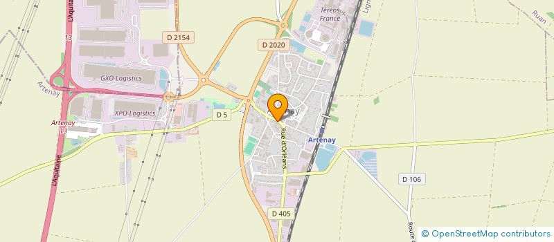 localisation de l'entreprise LA BOULANGERIE D'ARTENAY à ARTENAY