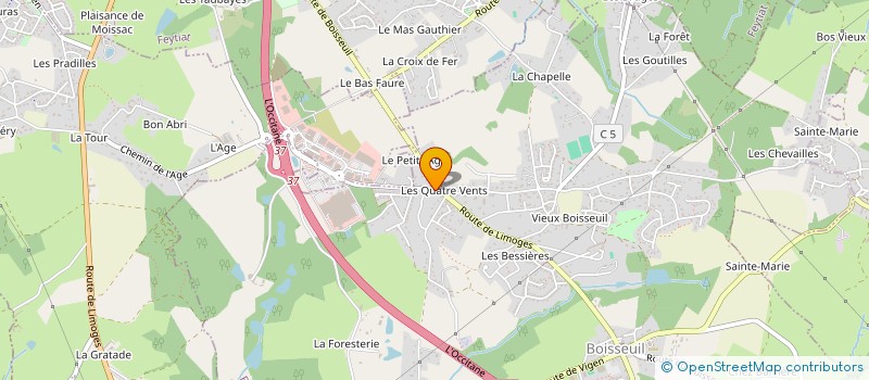 localisation de l'entreprise LA BOULANGERIE D'AXEL à BOISSEUIL