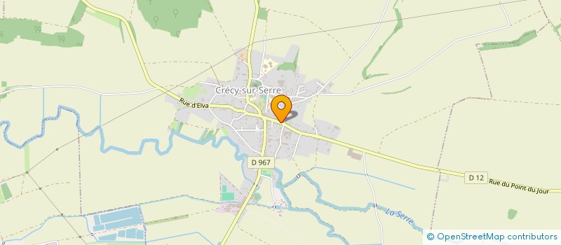 localisation de l'entreprise LA BOULANGERIE DE CRECY-SUR-SERRE à CRECY-SUR-SERRE