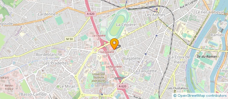 localisation de l'entreprise LA BOULANGERIE DE L'HIPPODROME  TOULOUSE