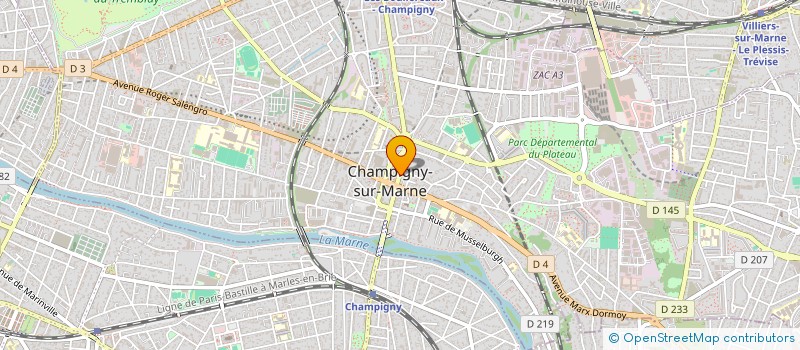 localisation de l'entreprise LA BOULANGERIE DE LA MAIRIE à CHAMPIGNY-SUR-MARNE