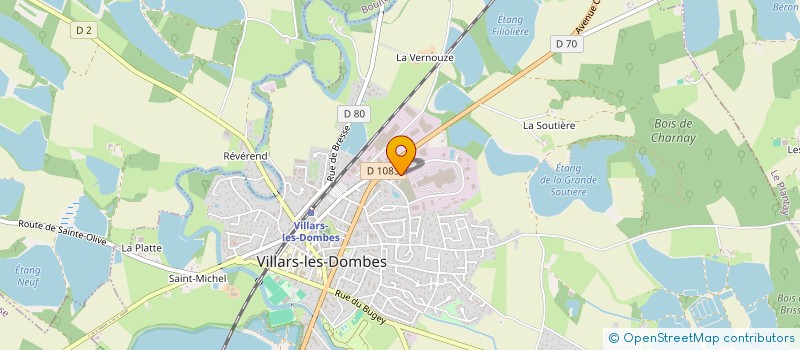 localisation de l'entreprise LA BOULANGERIE DE LA TUILERIE à VILLARS-LES-DOMBES