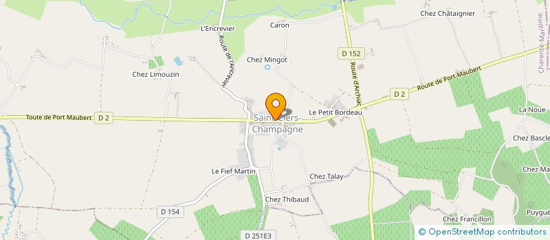 localisation de l'entreprise LA BOULANGERIE DE LILIE  SAINT-CIERS-CHAMPAGNE