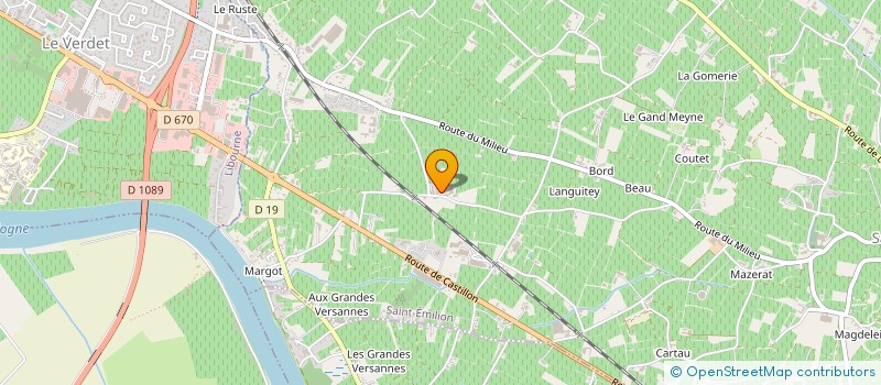 localisation de l'entreprise LA BOULANGERIE DE PESSAC  SAINT-EMILION