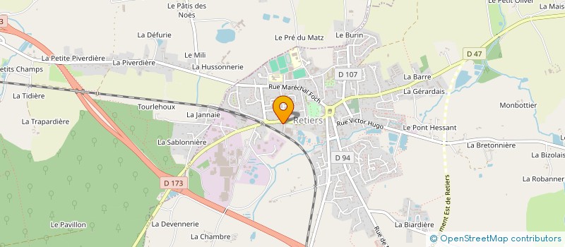 localisation de l'entreprise LA BOULANGERIE DE RETIERS  RETIERS