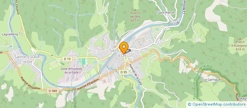 localisation de l'entreprise LA BOULANGERIE DE SAINT-GE  SAINT GENIEZ D'OLT ET D'AUBRAC