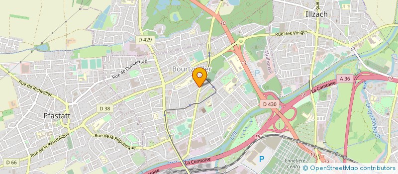 localisation de l'entreprise LA BOULANGERIE DES MARTYRS  MULHOUSE