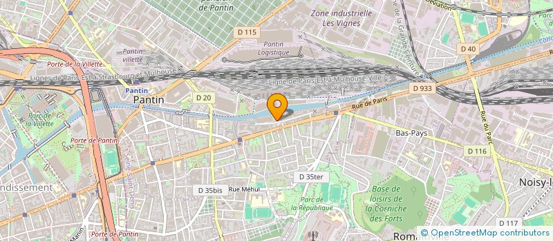 localisation de l'entreprise LA BOULANGERIE DES PETITS CHERIS à PANTIN
