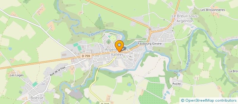 localisation de l'entreprise LA BOULANGERIE DES VALLEES  ARGENTONNAY