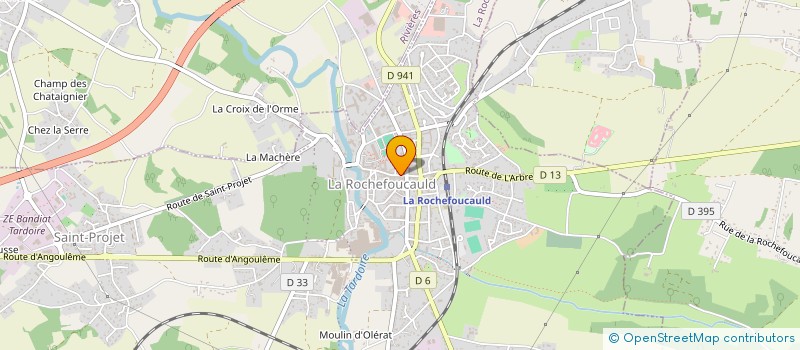 localisation de l'entreprise LA BOULANGERIE DU CHATEAU  LA ROCHEFOUCAULD-EN-ANGOUMOIS