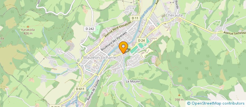 localisation de l'entreprise LA BOULANGERIE DU MOULIN  MAULEON-LICHARRE