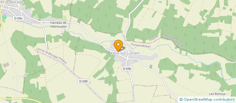 localisation de l'entreprise LA BOULANGERIE DU PONT  VAUX-SUR-LUNAIN