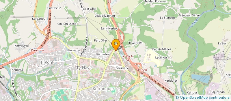 localisation de l'entreprise LA BOULANGERIE DU STANGALA à QUIMPER
