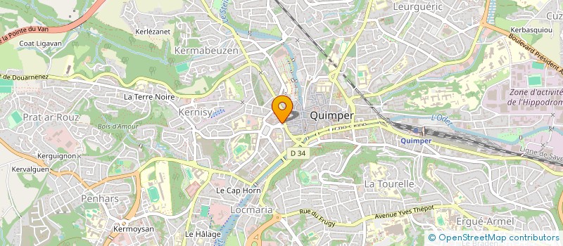 localisation de l'entreprise LA BOULANGERIE DU THEATRE à QUIMPER