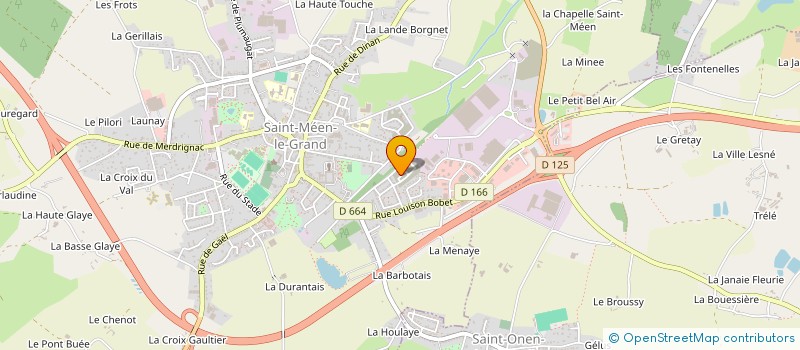 localisation de l'entreprise LA BOULCHERIE  SAINT-MEEN-LE-GRAND