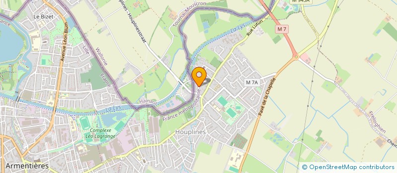 localisation de l'entreprise LA BOULE  HOUPLINES