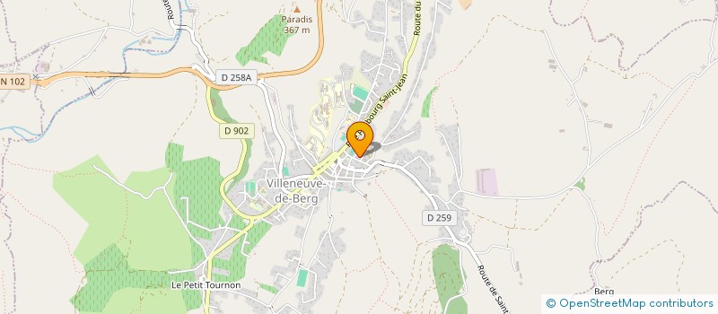 localisation de l'entreprise LA BOULE AMICALE DE VILLENEUVE DE BERG à VILLENEUVE-DE-BERG