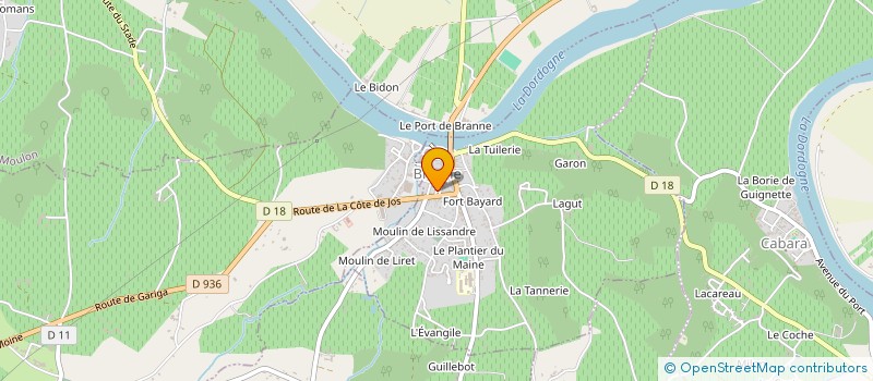 localisation de l'entreprise LA BOULE BRANNAISE à BRANNE