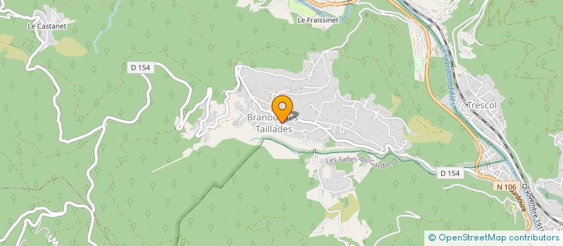 localisation de l'entreprise LA BOULE BRANOUSIENNE - (LBB)  BRANOUX-LES-TAILLADES