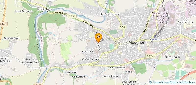 localisation de l'entreprise LA BOULE BRETONNE CARHAISIENNE à CARHAIX-PLOUGUER