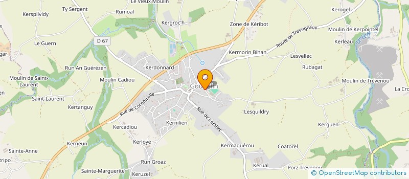 localisation de l'entreprise LA BOULE BRETONNE GOUDELINAISE (L.B.B.G.)  GOUDELIN