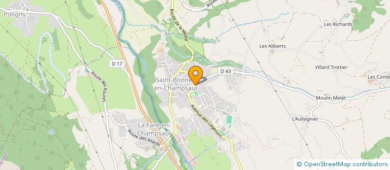 localisation de l'entreprise LA BOULE CHAMPSAURINE  SAINT-BONNET-EN-CHAMPSAUR