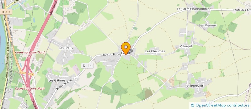 localisation de l'entreprise LA BOULE COURSOISE à COSNE-COURS-SUR-LOIRE