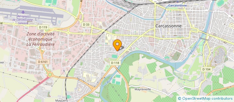 localisation de l'entreprise LA BOULE D'ARGENT LES PIEDS TANQUES  CARCASSONNE