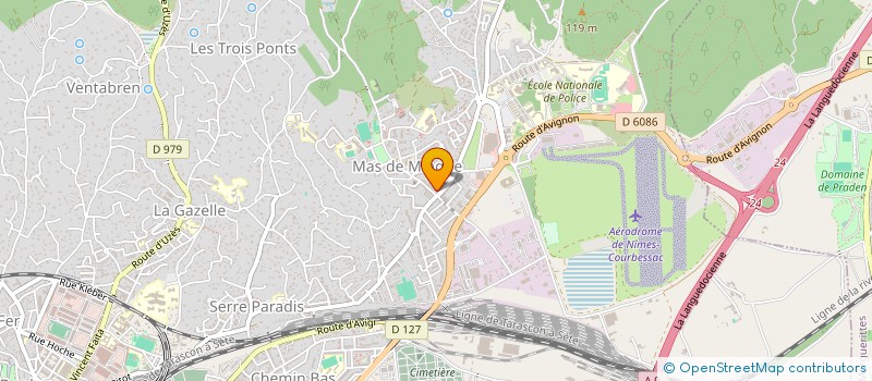 localisation de l'entreprise LA BOULE D'ESCATTES  NIMES