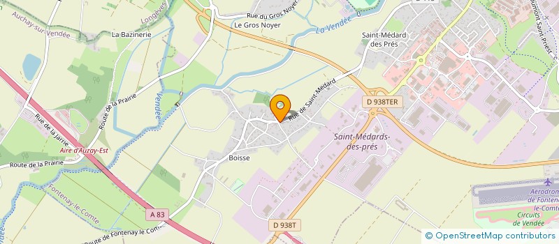 localisation de l'entreprise LA BOULE D'OR  FONTENAY-LE-COMTE