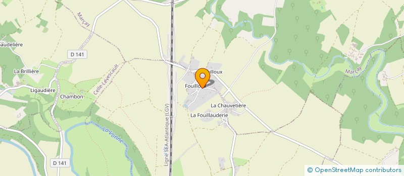 localisation de l'entreprise LA BOULE D'OR  MARIGNY-CHEMEREAU