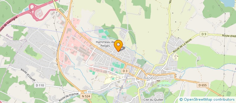 localisation de l'entreprise LA BOULE D'OR  BAZAS